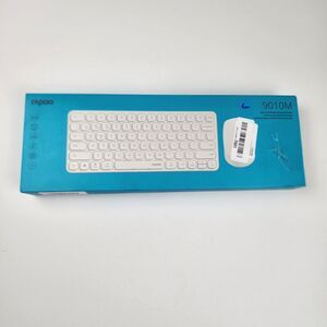 Rapoo 9010M Wireless Keyboard Mouse Combo Bluetooth 2.4GHz White OB